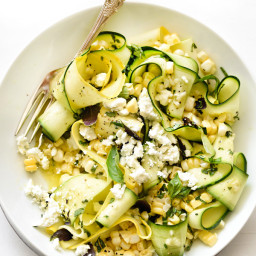 Zucchini and Fresh Corn Salad with Lemon-Basil Vinaigrette