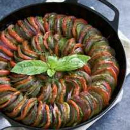 Zucchini and Tomato Pesto Bake