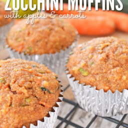 Zucchini Bread Muffins with Apples and Carrots