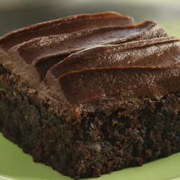 Zucchini Brownies with Fudge Frosting