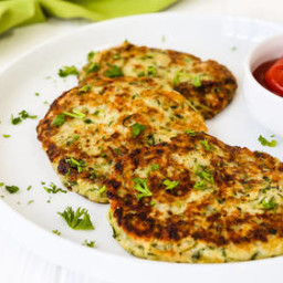 Zucchini Fritters with Tomato Sauce