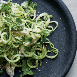 Zucchini Noodles with Chicken and Ginger Dressing