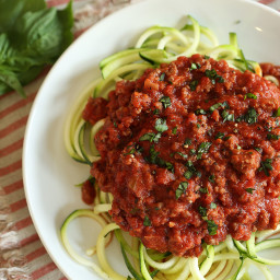 Zucchini Noodles with Simple Bolognese Sauce