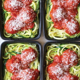 Zucchini Noodles with Turkey Meatballs