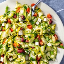 Zucchini Ribbon Greek-Style Salad