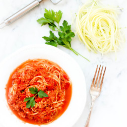 Zucchini Spaghetti Bolognaise