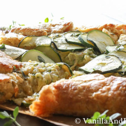 Zucchini and Caramelized Onion Galette with Guryere