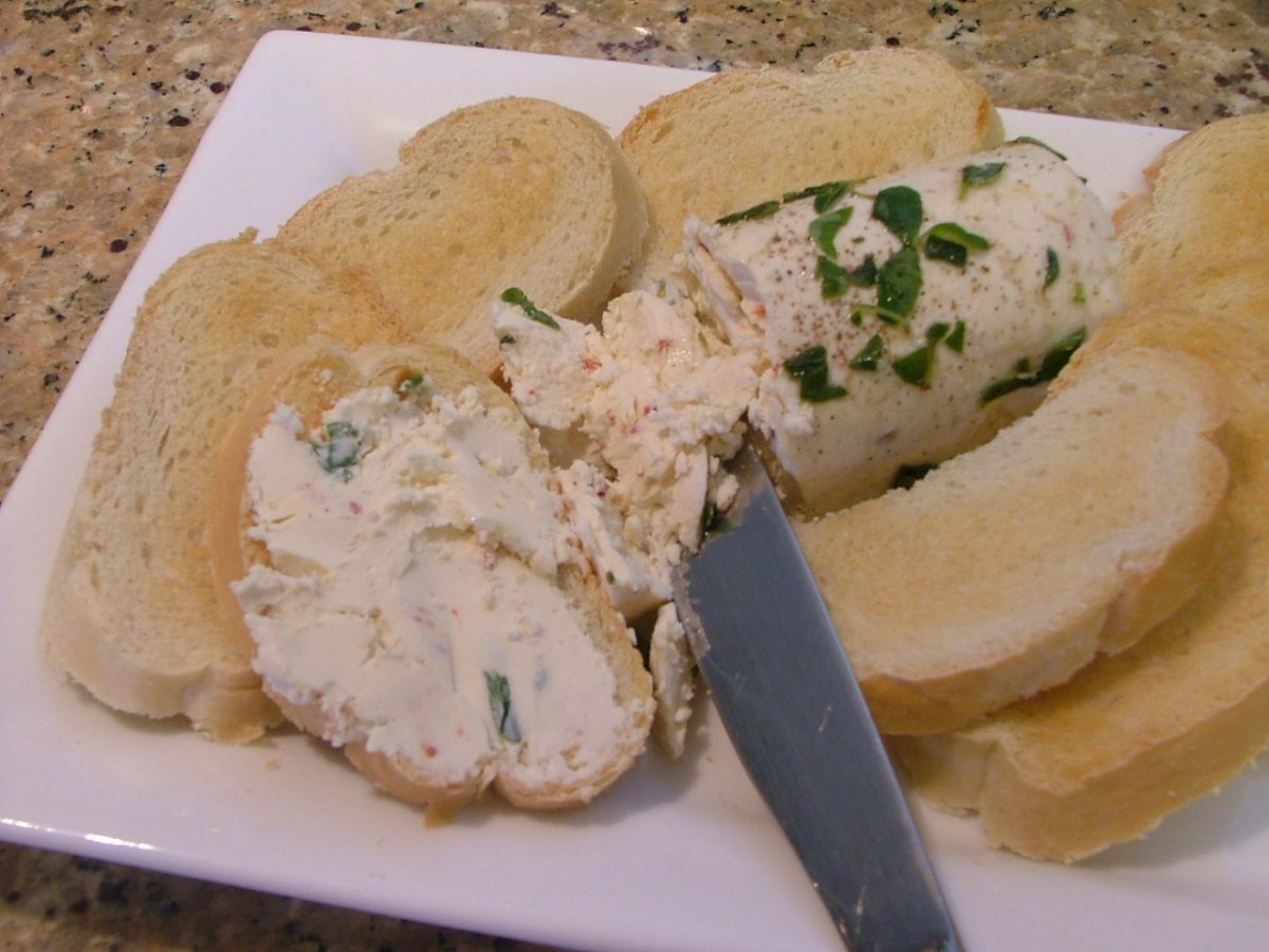 Marinated Tomatobasil Goat Cheese