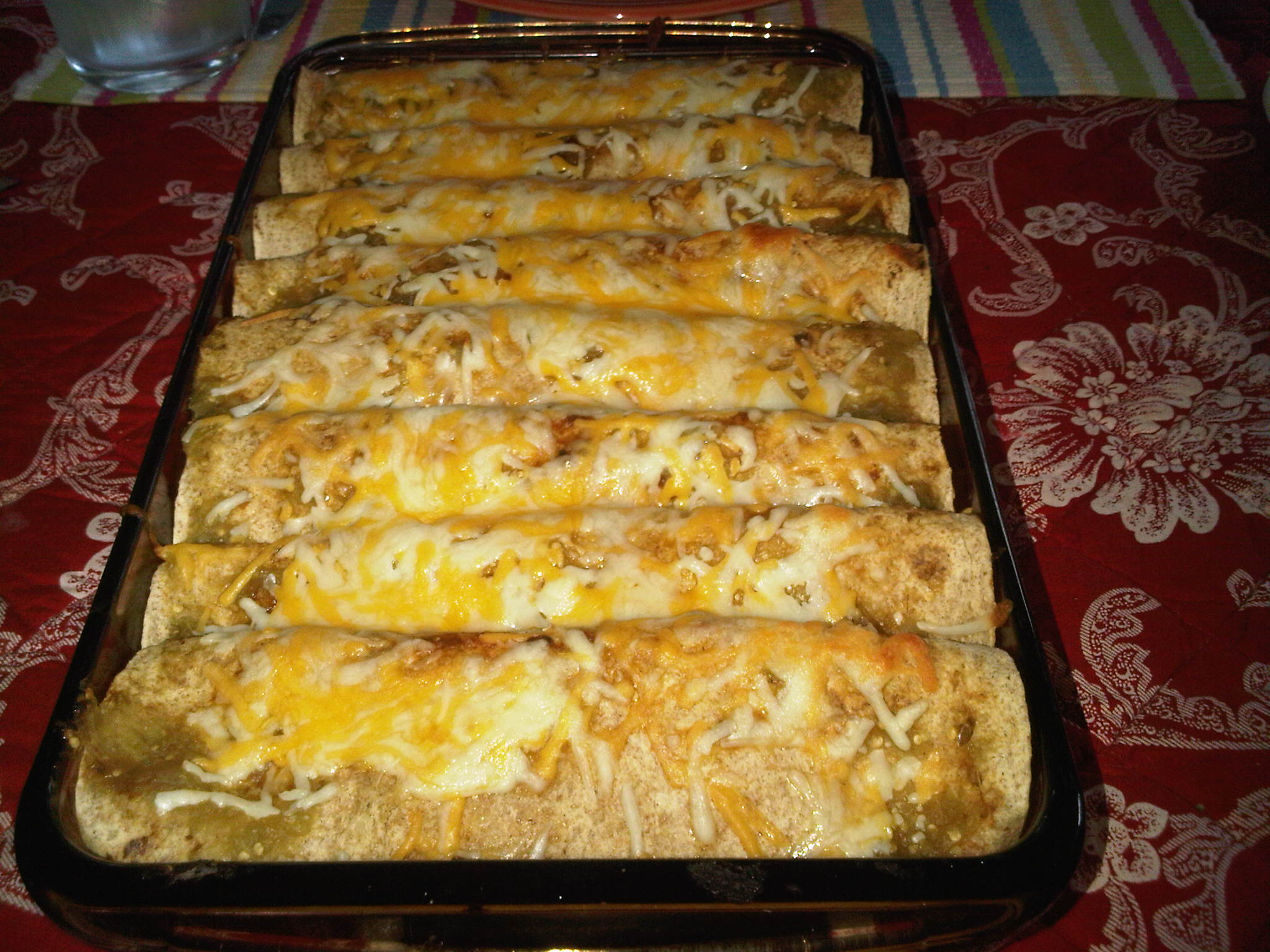 Shredded Chicken Enchiladas
