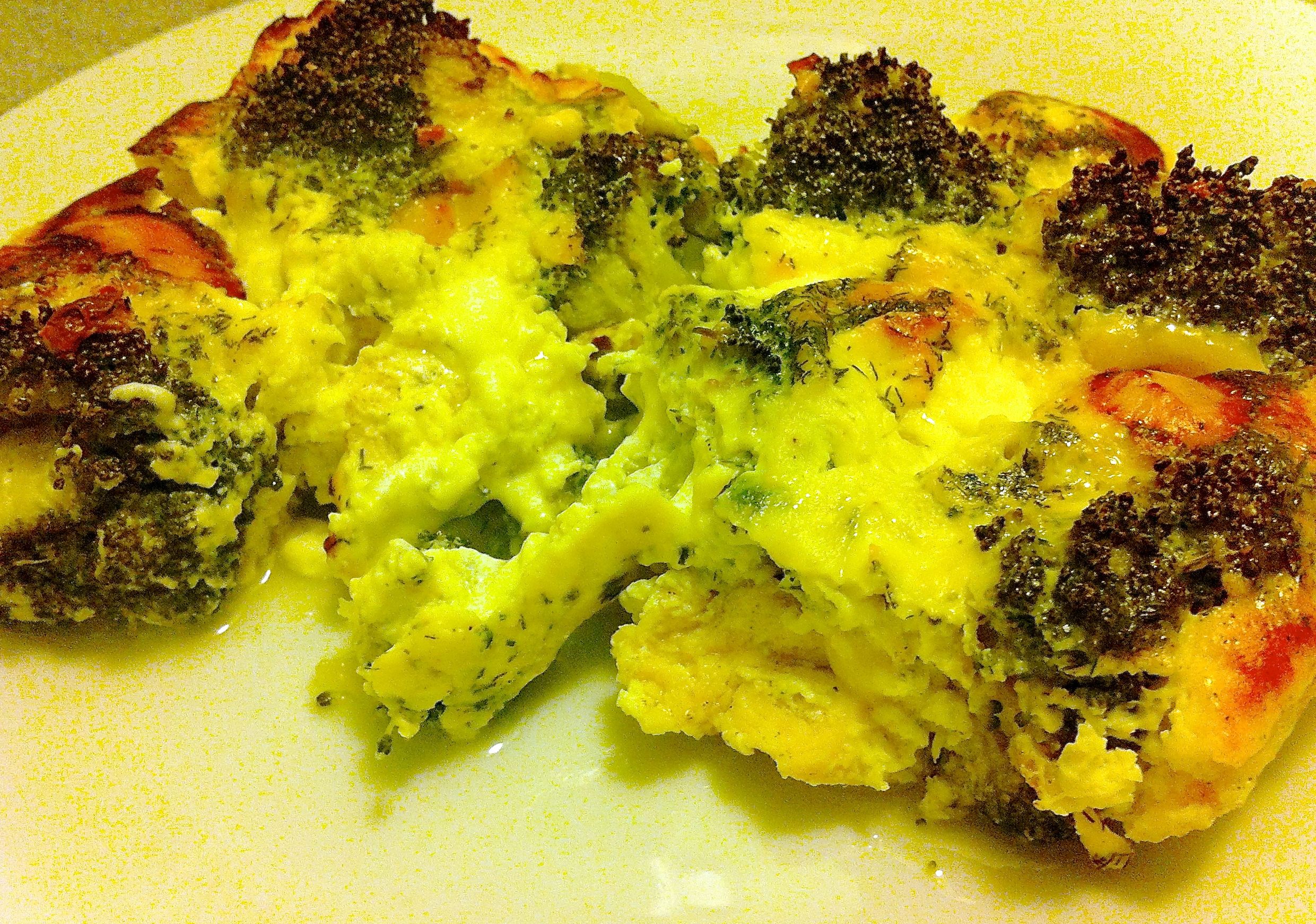 Broccoli Casserole with milkegg sauce