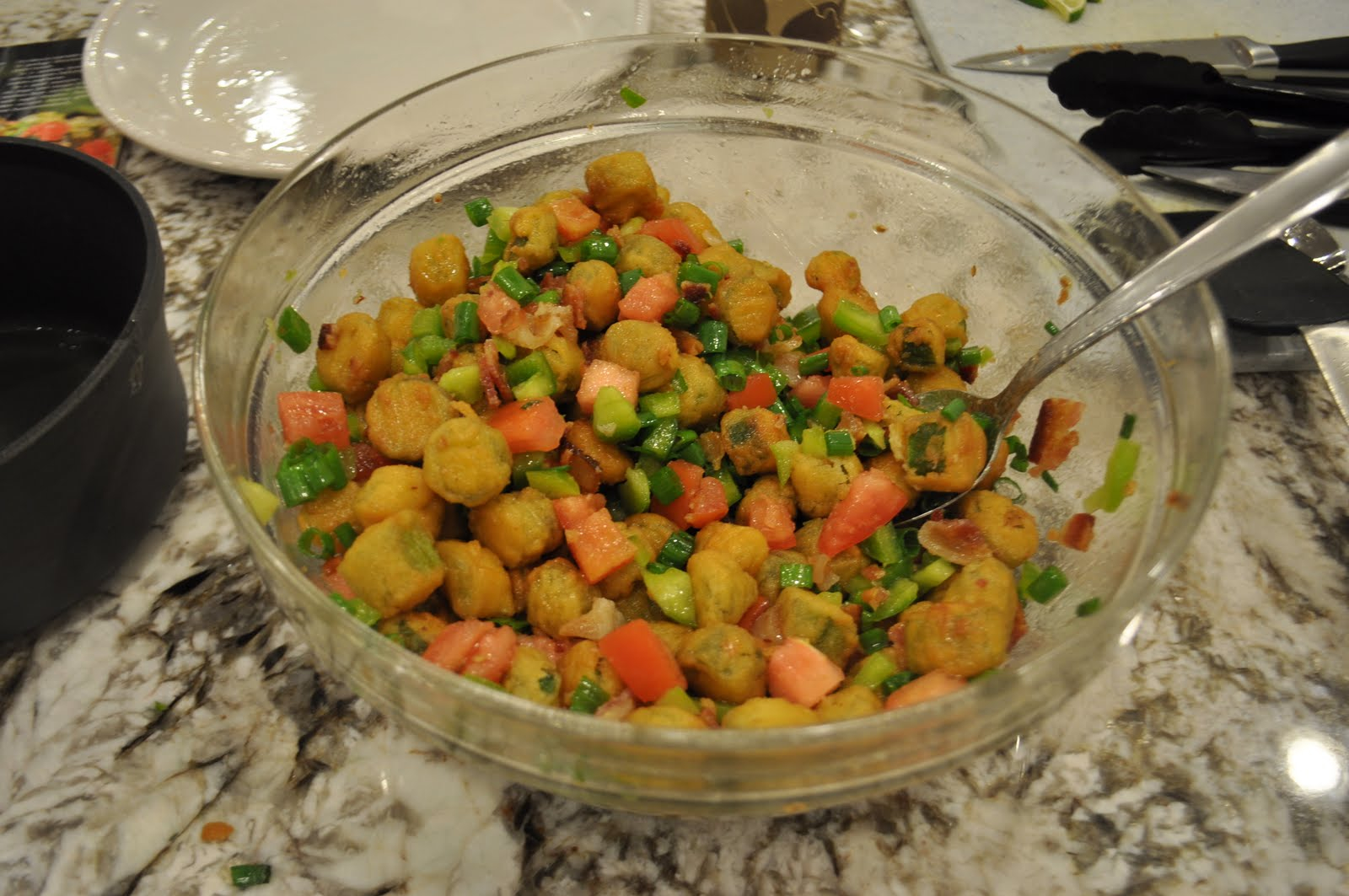 Fried Okra Salad