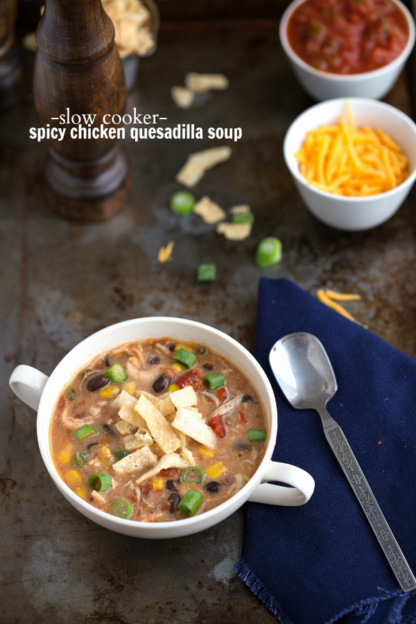 Spicy Chicken Quesadilla Soup