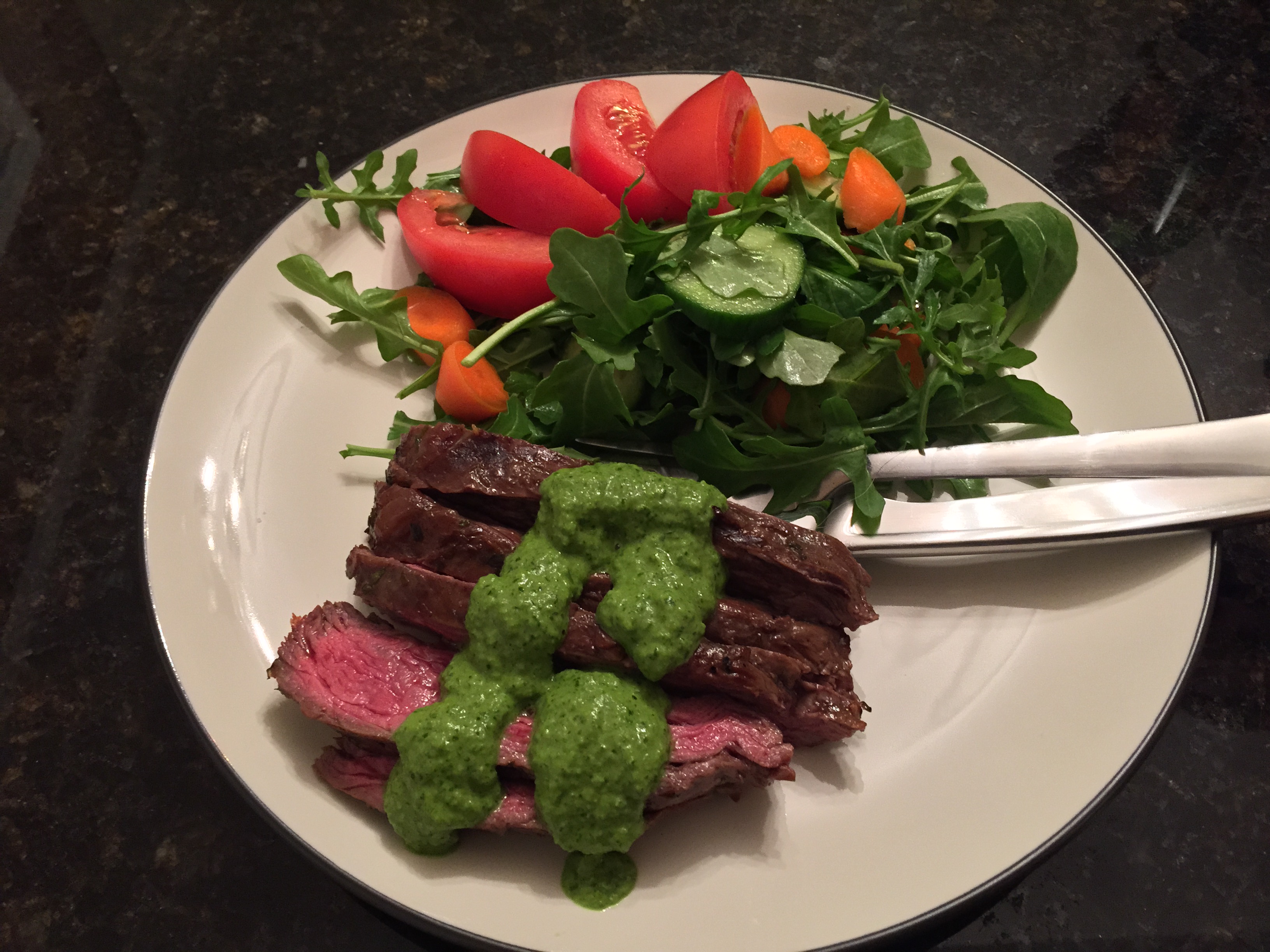 Cilantro Lime Skirt Steak & Chimichurri Sauce