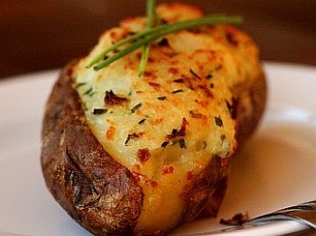 Twice-Baked Spuds with Goat Cheese