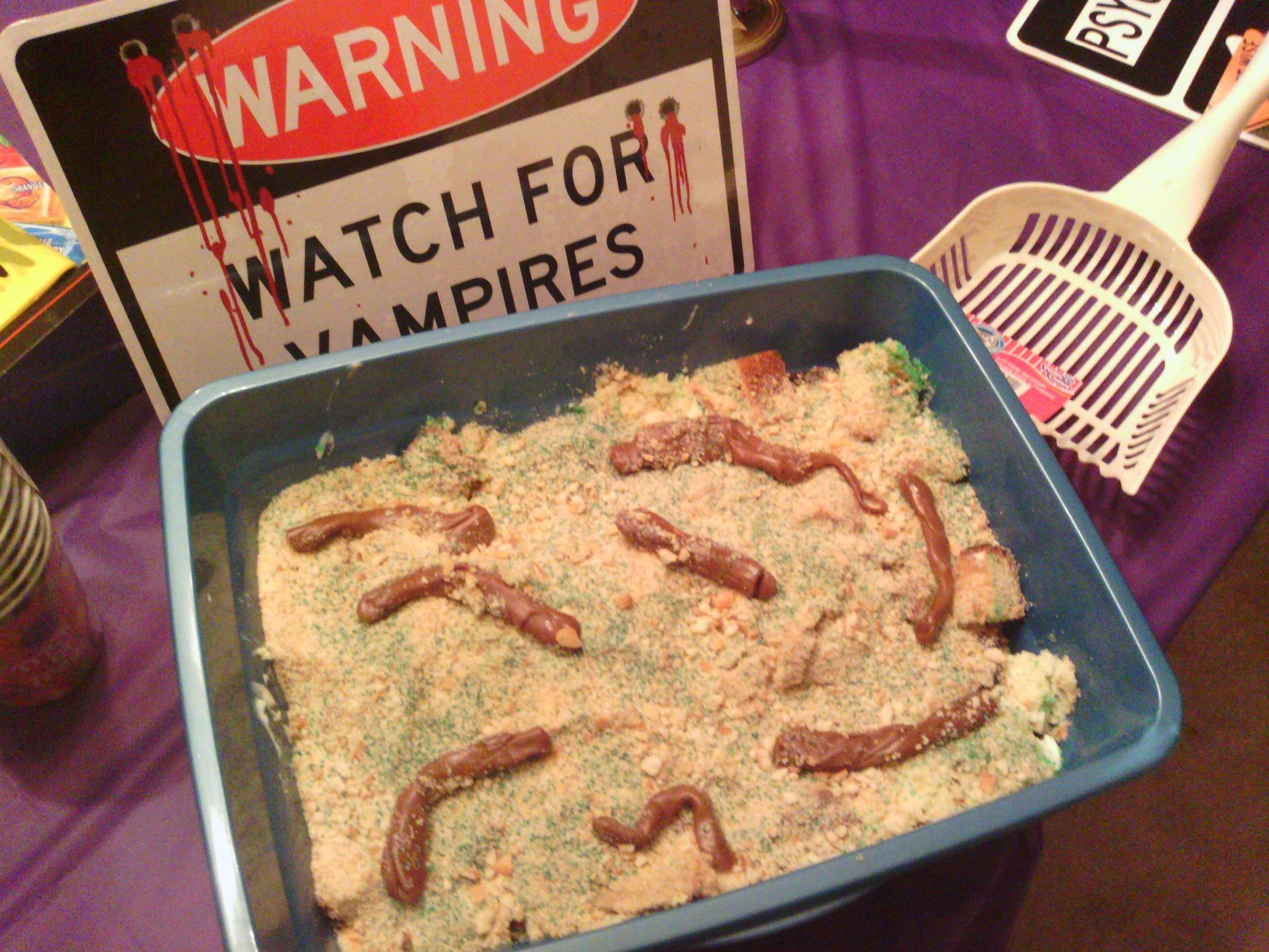 Kitty Litter Cake for Halloween