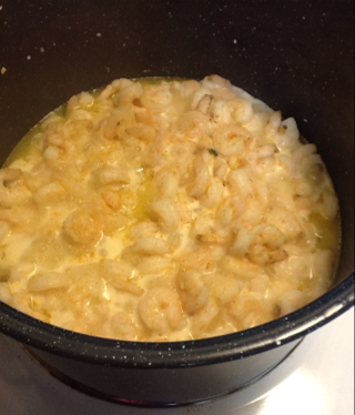 Shrimp Scampi over Rice