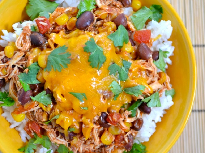 Slow Cooker Taco Chicken Bowls