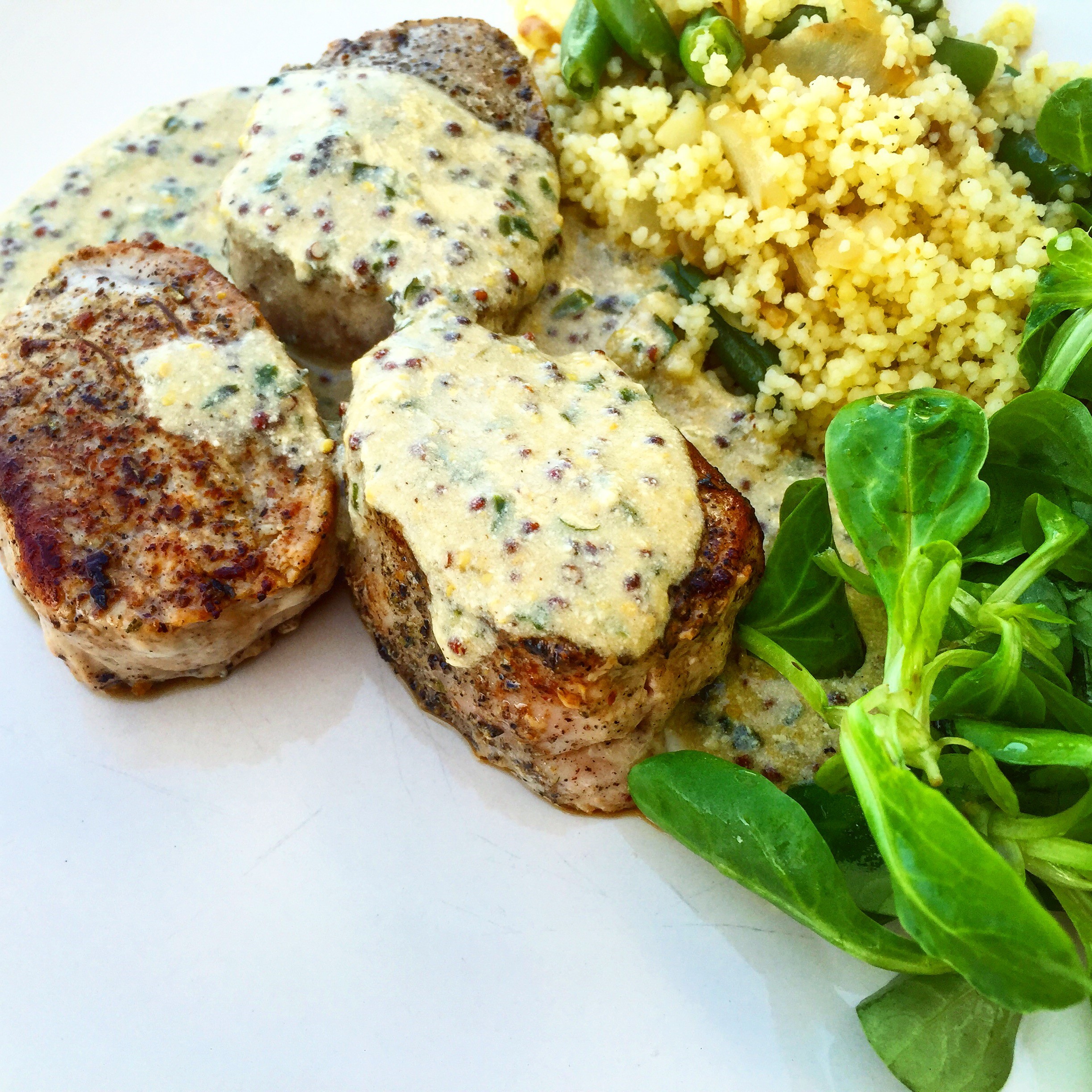 Mustard and Tarragon Pork Steaks