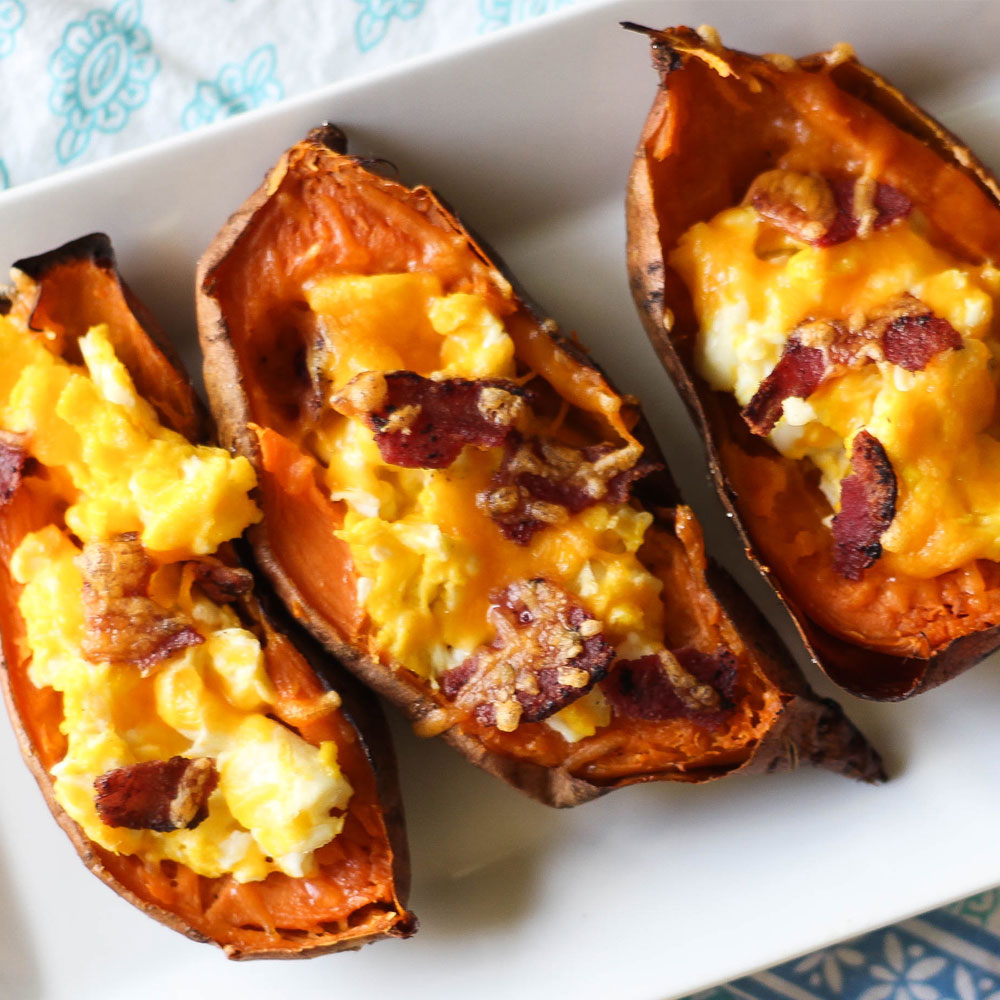 EggStuffed Sweet Potatoes