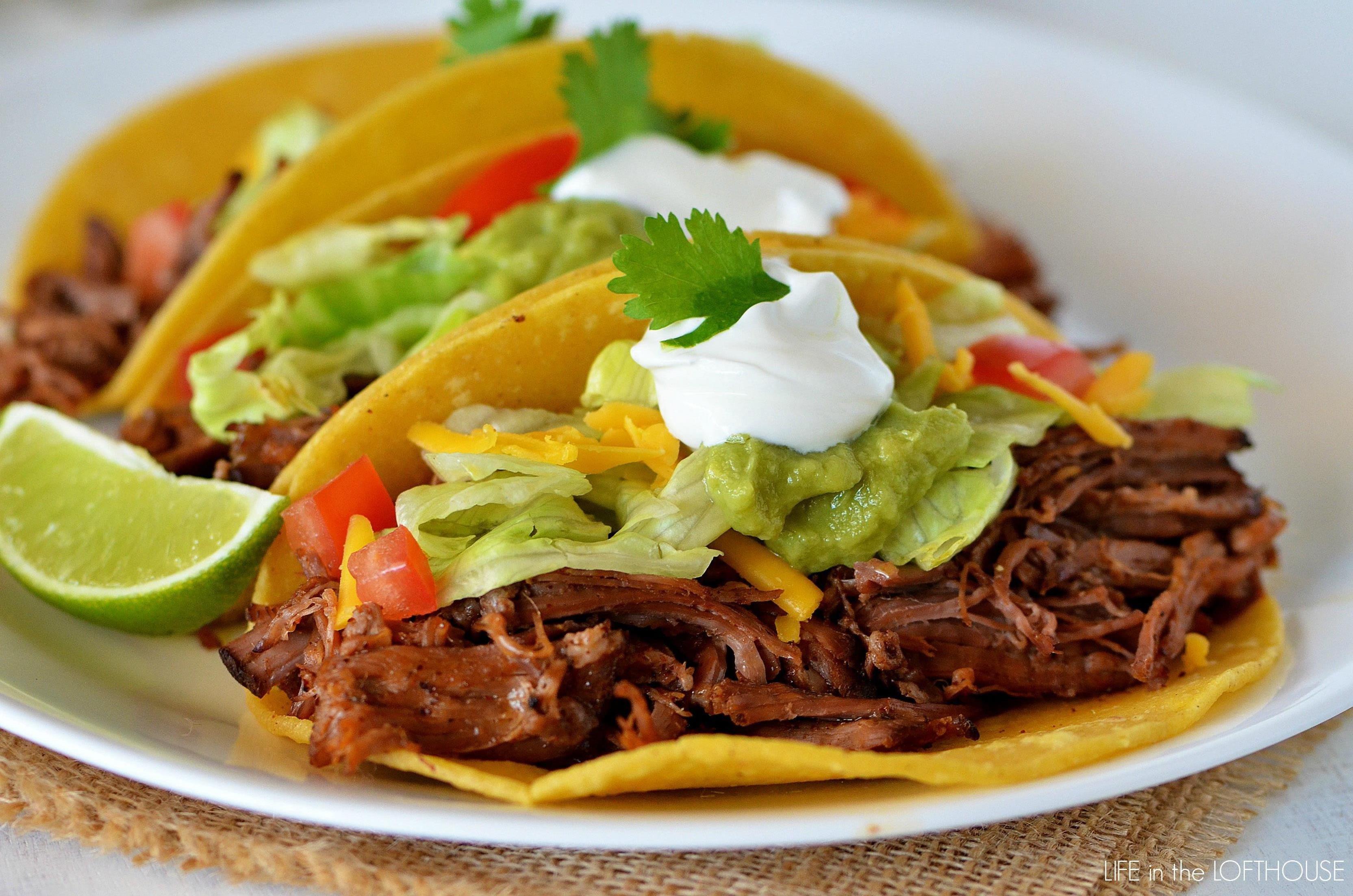 Cafe Rio Mexican Grill Shredded Beef Tacos