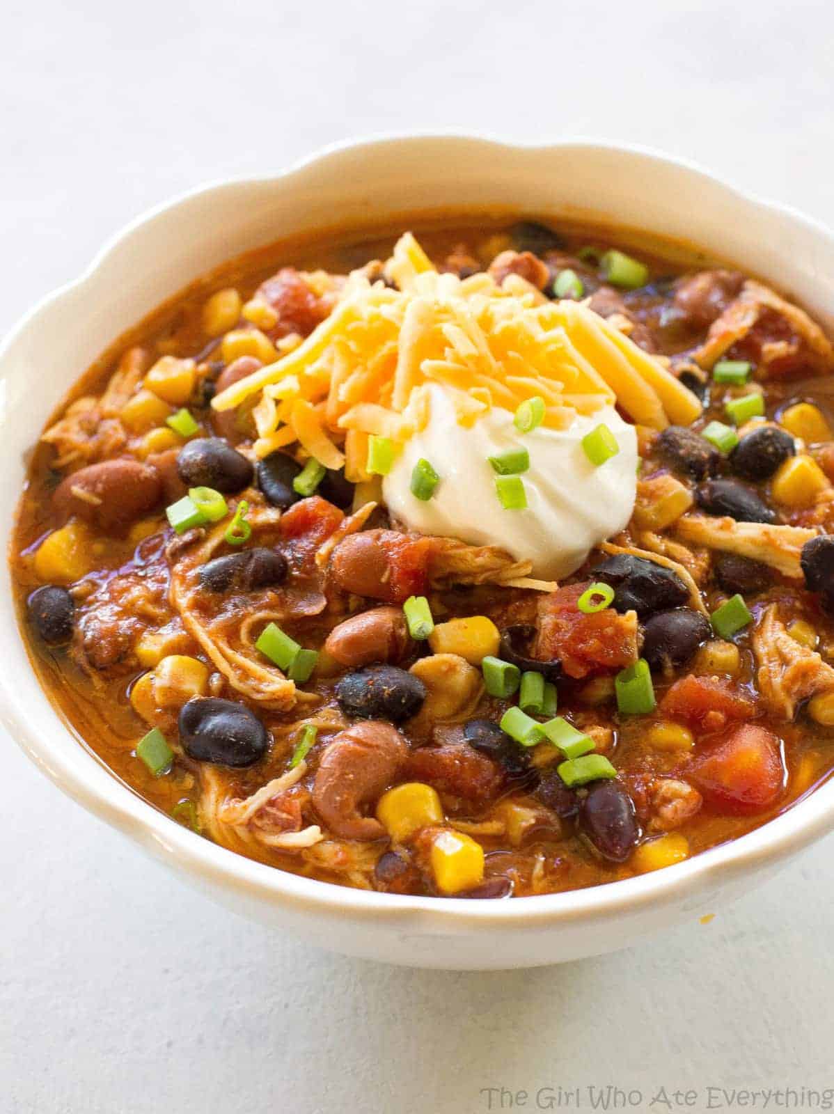 Crockpot Taco Chicken Chili