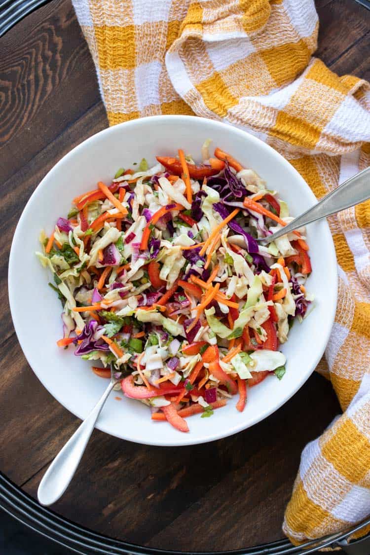 Mexican Coleslaw With Cilantro Lime Dressing