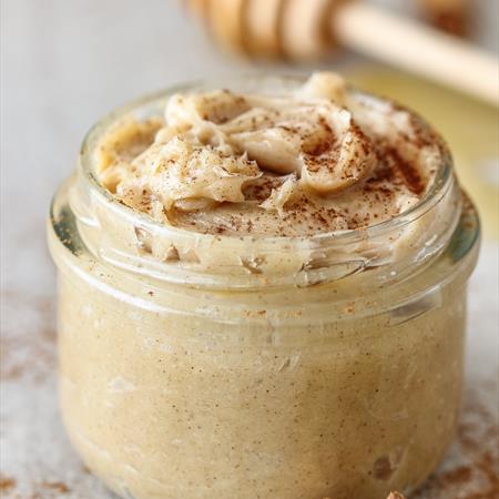 whipped butter in a container with cinammon