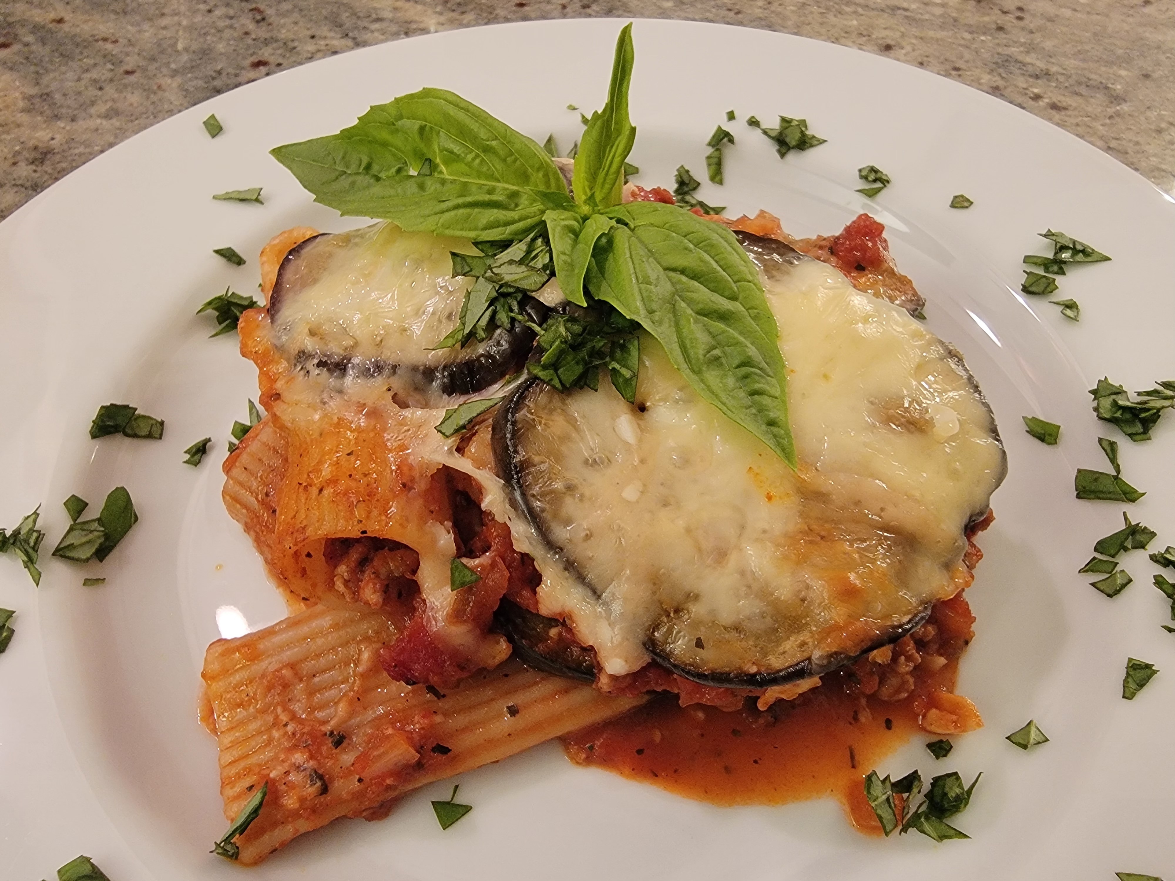 Baked Pasta With Eggplant