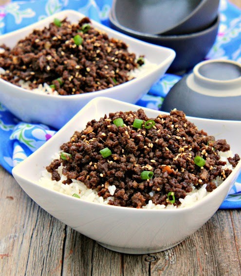 Korean ground beef over rice