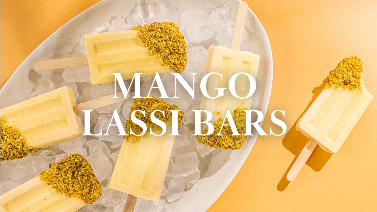 Mango Lassi Frozen Yogurt Popsicles