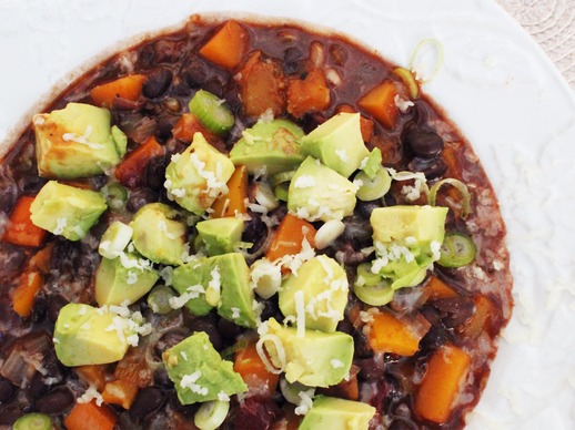 Vegan Black Bean and Squash Chili