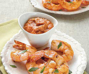 Shrimp With Romesco Sauce