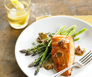 Maple Bourbon glazed Salmon