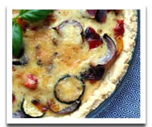 Quiche with Aged Gouda and Roasted Vegetables