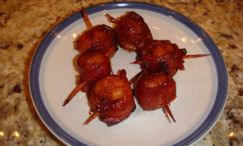 Bacon wrapped Water Chestnuts