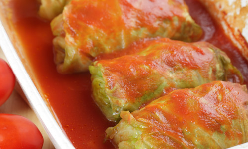 Baked Stuffed Cabbage Rolls