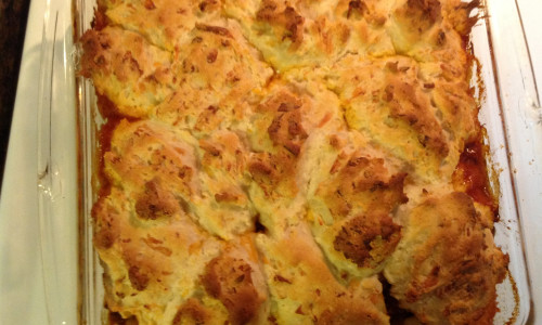 Betty Croker Taco Beef Bake with Cheddar Biscuit Topping