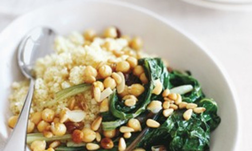 Couscous with Swiss Chard