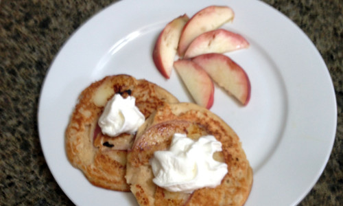 Peach and Sour Cream Pancakes