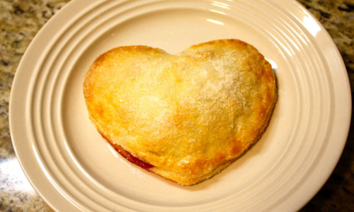 Pear-Raspberry Heart Pies