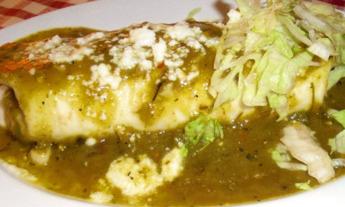 Smothered Burritos with Green Chili