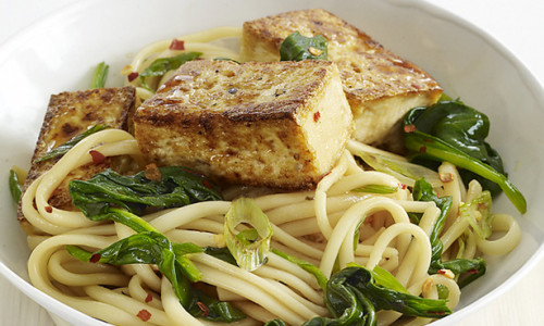 Udon with Tofu and Asian Greens