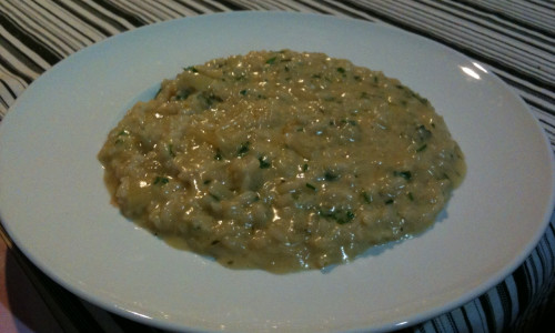 White Onion And Cheese Risotto